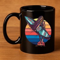 Freedom Is A Lifestyle Surfer 11oz C Handle Ceramic Mug
