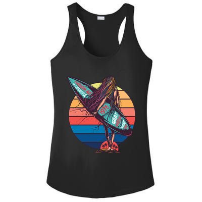 Freedom Is A Lifestyle Surfer Ladies PosiCharge Competitor Racerback Tank