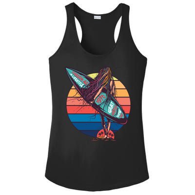 Freedom Is A Lifestyle Surfer Ladies PosiCharge Competitor Racerback Tank