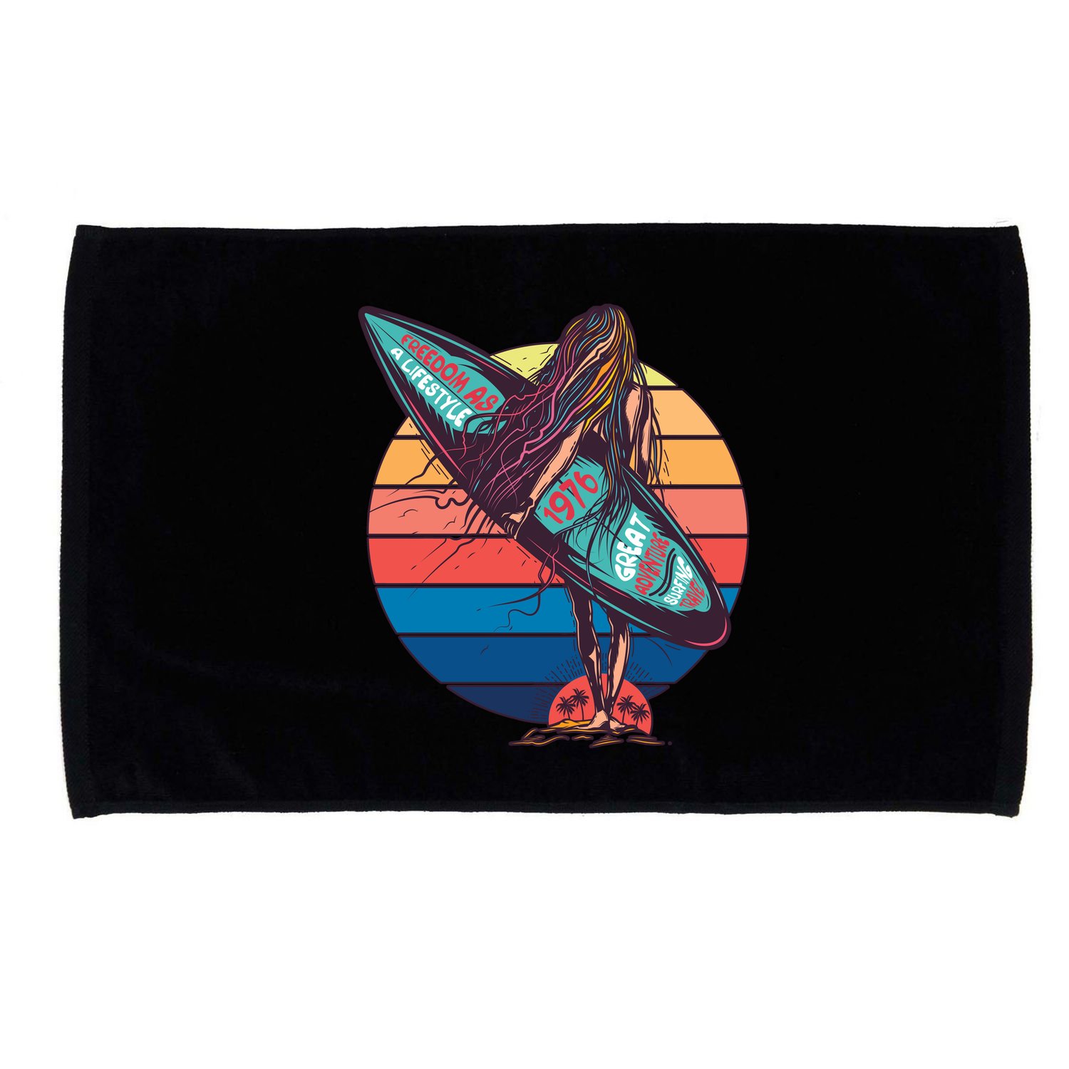 Freedom Is A Lifestyle Surfer Microfiber Hand Towel