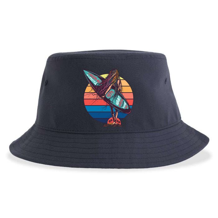 Freedom Is A Lifestyle Surfer Sustainable Bucket Hat