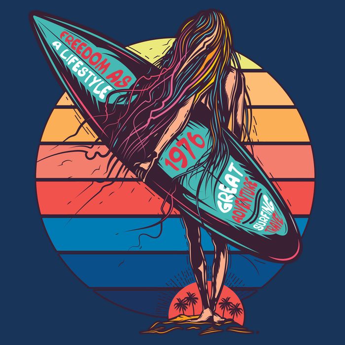 Freedom Is A Lifestyle Surfer Sustainable Bucket Hat
