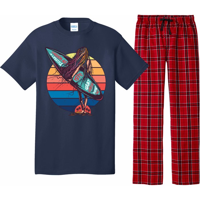 Freedom Is A Lifestyle Surfer Pajama Set