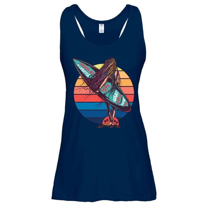 Freedom Is A Lifestyle Surfer Ladies Essential Flowy Tank