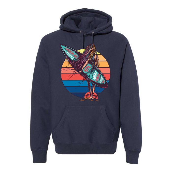 Freedom Is A Lifestyle Surfer Premium Hoodie