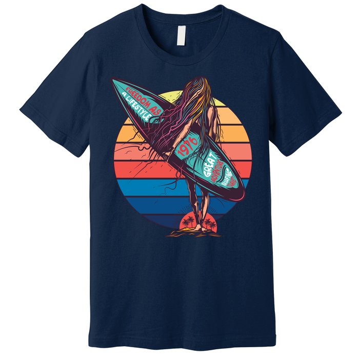 Freedom Is A Lifestyle Surfer Premium T-Shirt