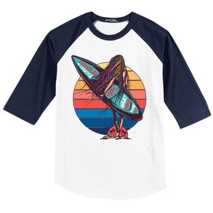 Freedom Is A Lifestyle Surfer Baseball Sleeve Shirt