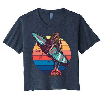 Freedom Is A Lifestyle Surfer Women's Crop Top Tee