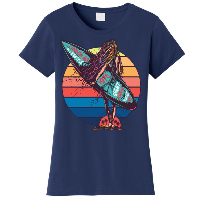 Freedom Is A Lifestyle Surfer Women's T-Shirt