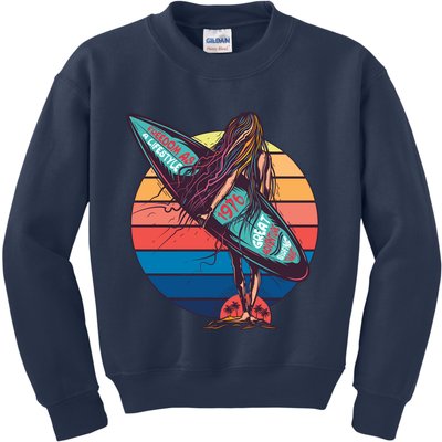Freedom Is A Lifestyle Surfer Kids Sweatshirt
