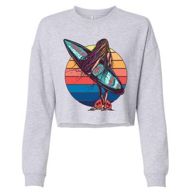 Freedom Is A Lifestyle Surfer Cropped Pullover Crew