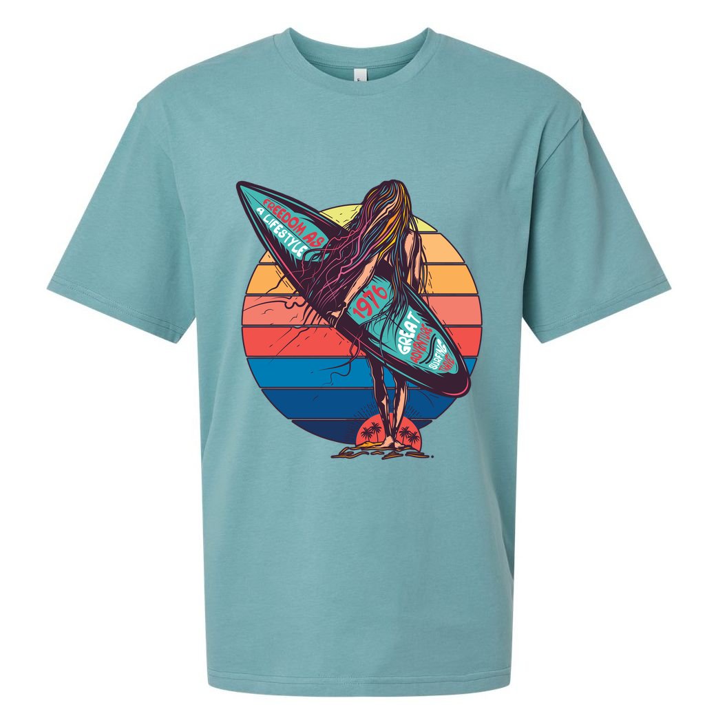 Freedom Is A Lifestyle Surfer Sueded Cloud Jersey T-Shirt