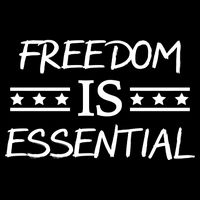 Freedom Is Essential  Cropped Pullover Crew