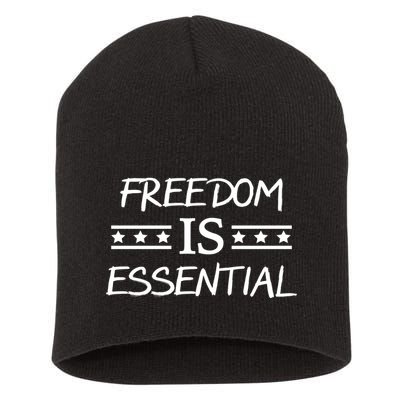 Freedom Is Essential  Short Acrylic Beanie