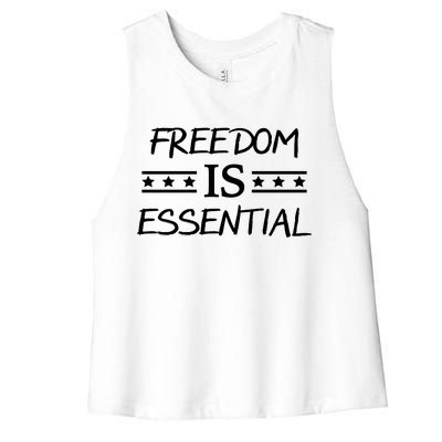 Freedom Is Essential  Women's Racerback Cropped Tank