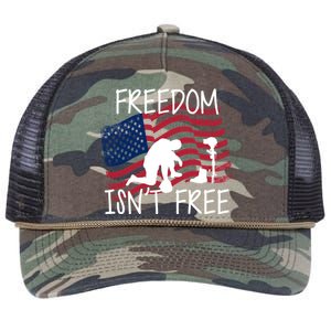 Freedom Isn't Free Retro Rope Trucker Hat Cap