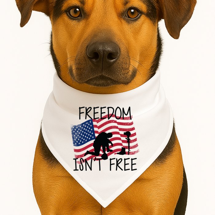 Freedom Isn't Free USA-Made Doggie Bandana