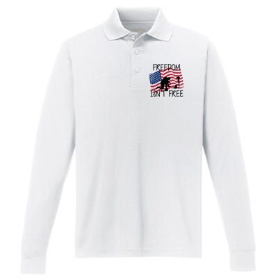 Freedom Isn't Free Performance Long Sleeve Polo