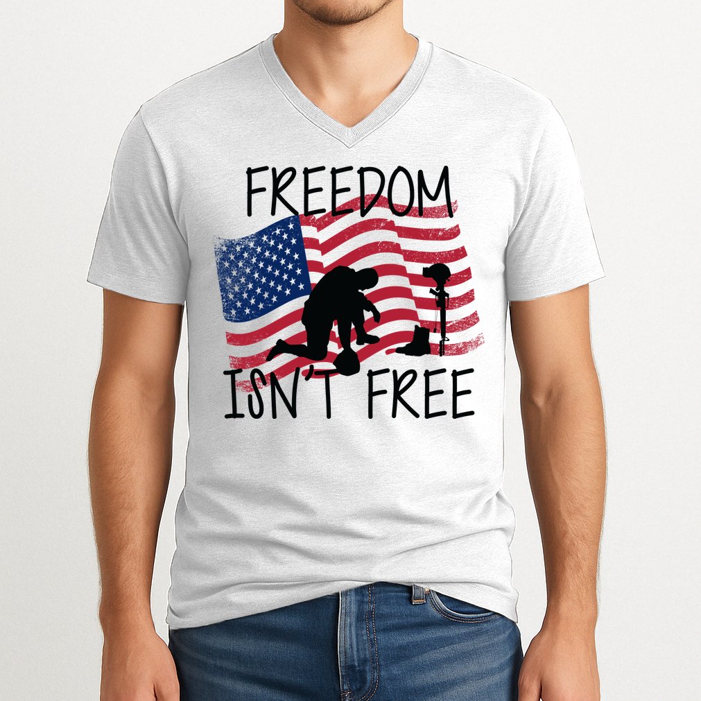 Freedom Isn't Free V-Neck T-Shirt