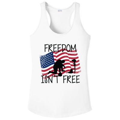 Freedom Isn't Free Ladies PosiCharge Competitor Racerback Tank