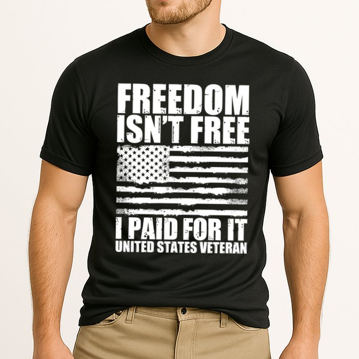 Freedom Isn't Free I Paid For It United States Veteran Cooling Performance Crew T-Shirt