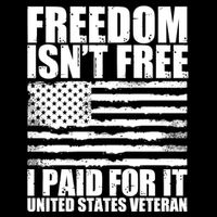 Freedom Isn't Free I Paid For It United States Veteran Cropped Pullover Crew