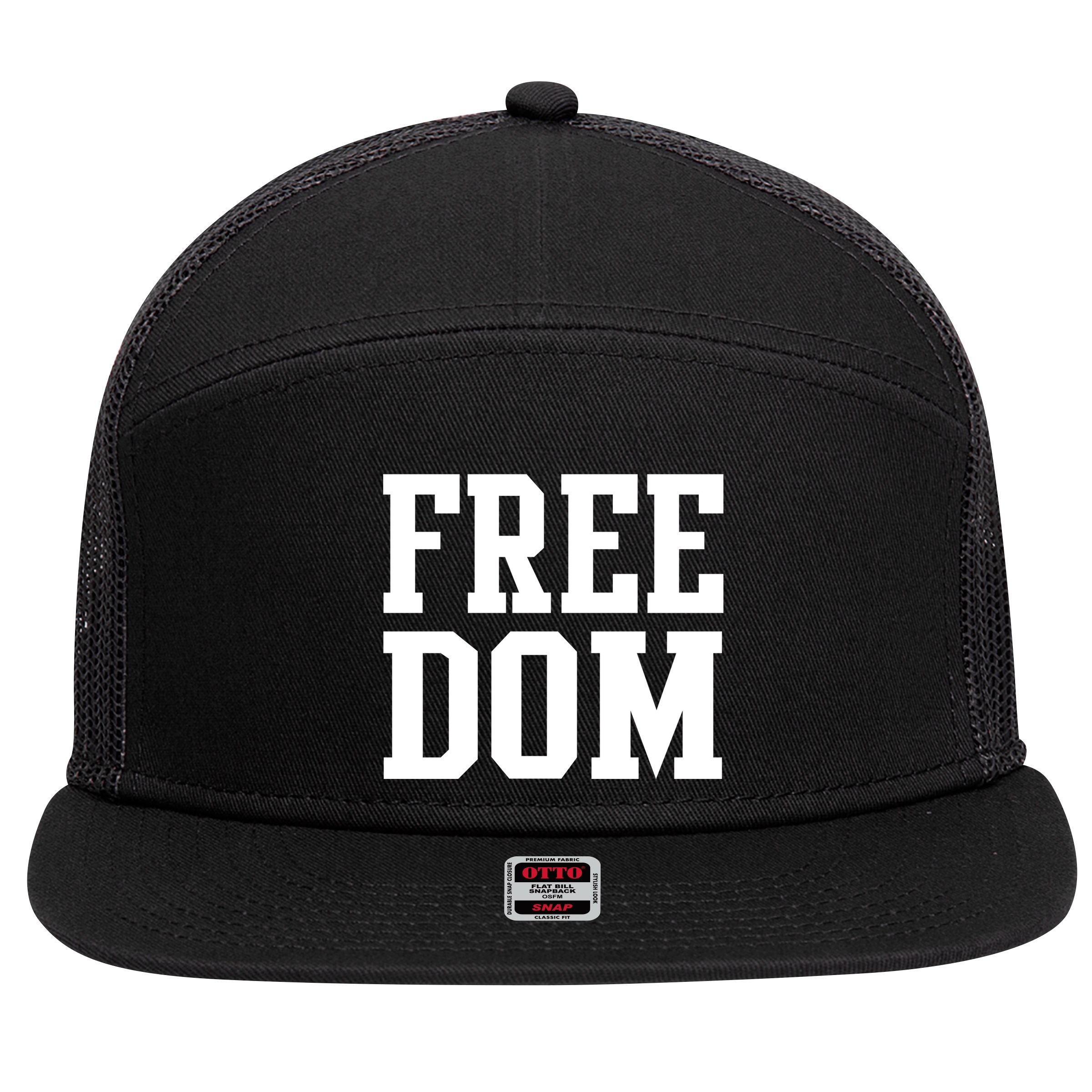 Freedom Logo 7 Panel Mesh Trucker Snapback Hat