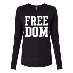 Freedom Logo Womens Cotton Relaxed Long Sleeve T-Shirt