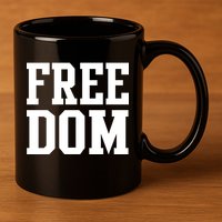 Freedom Logo 11oz C Handle Ceramic Mug
