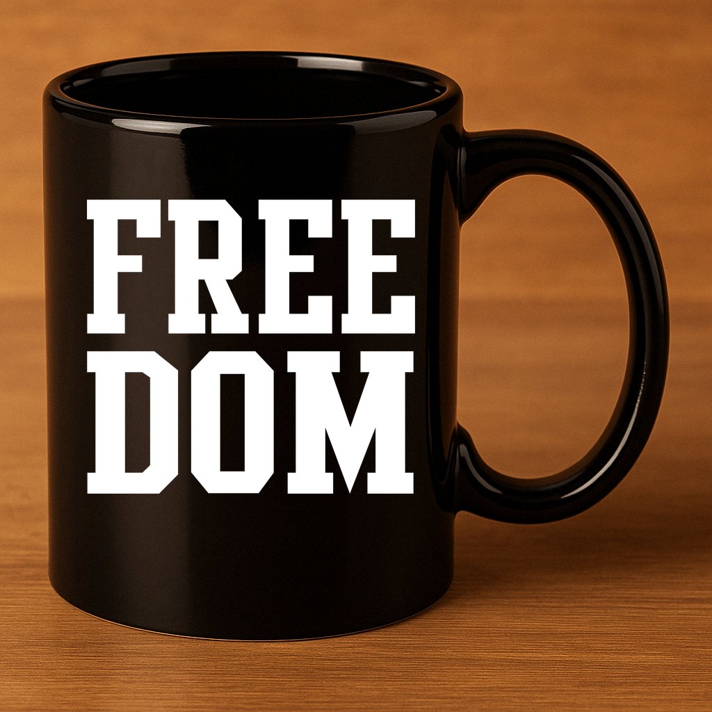 Freedom Logo 11oz C Handle Ceramic Mug