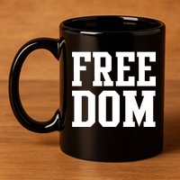 Freedom Logo 11oz C Handle Ceramic Mug
