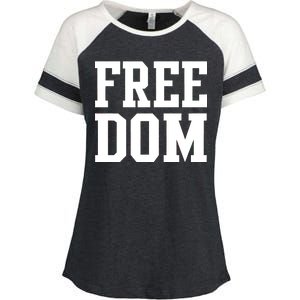 Freedom Logo Enza Ladies Jersey Colorblock Tee