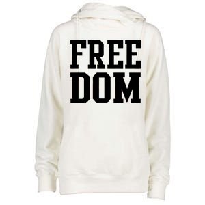 Freedom Logo Womens Funnel Neck Pullover Hood