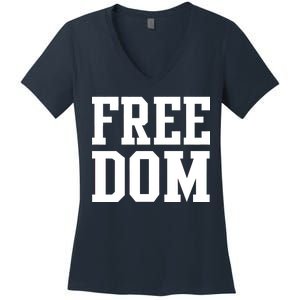 Freedom Logo Women's V-Neck T-Shirt