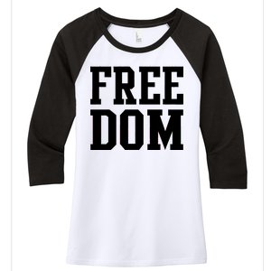 Freedom Logo Women's Tri-Blend 3/4-Sleeve Raglan Shirt