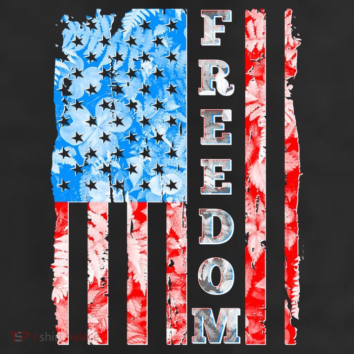 Freedom Nature USA Flag 7 Panel Mesh Trucker Snapback Hat