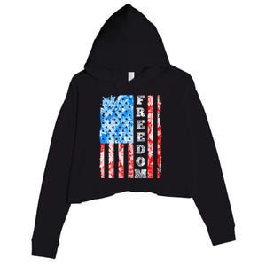 Freedom Nature USA Flag Crop Fleece Hoodie