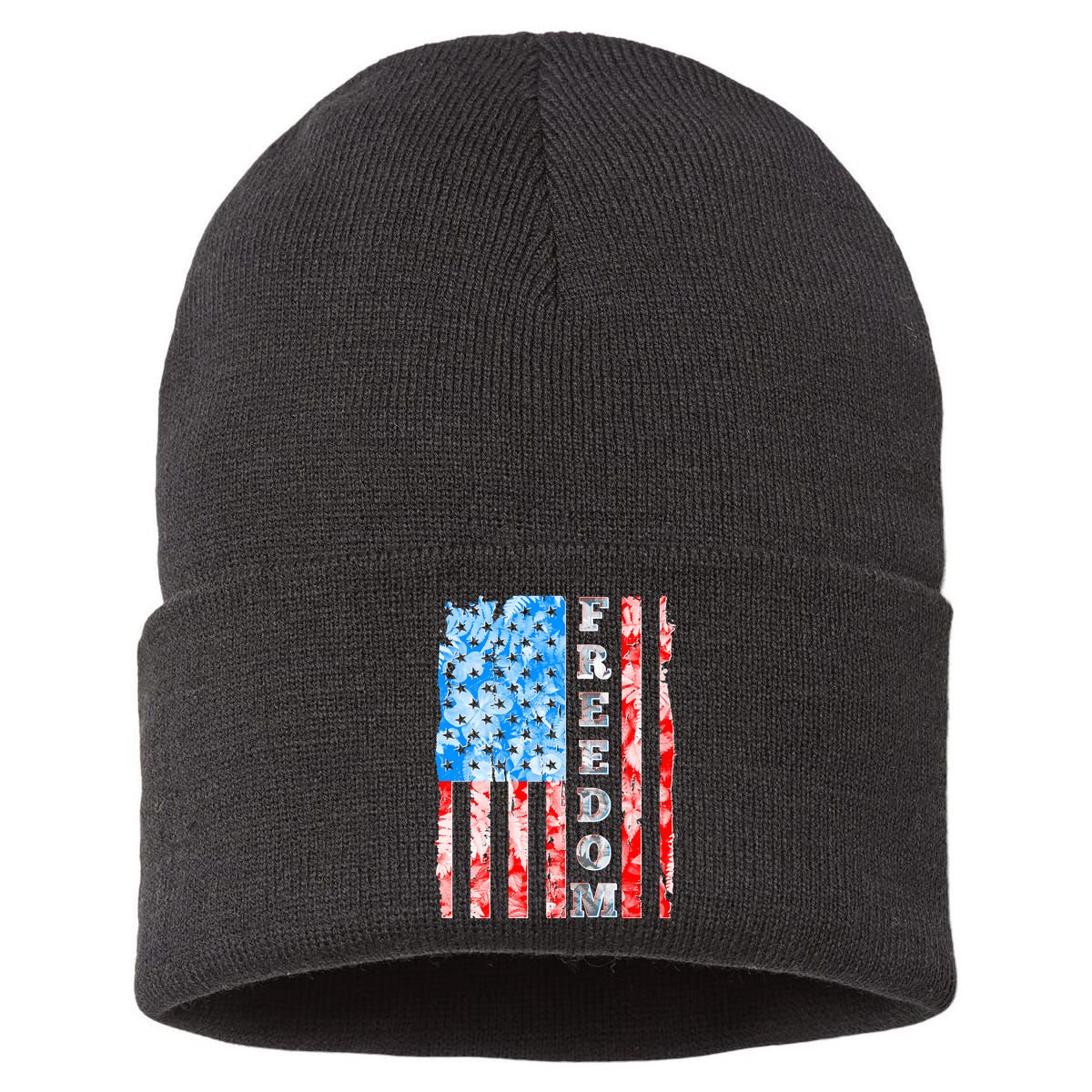 Freedom Nature USA Flag Sustainable Knit Beanie