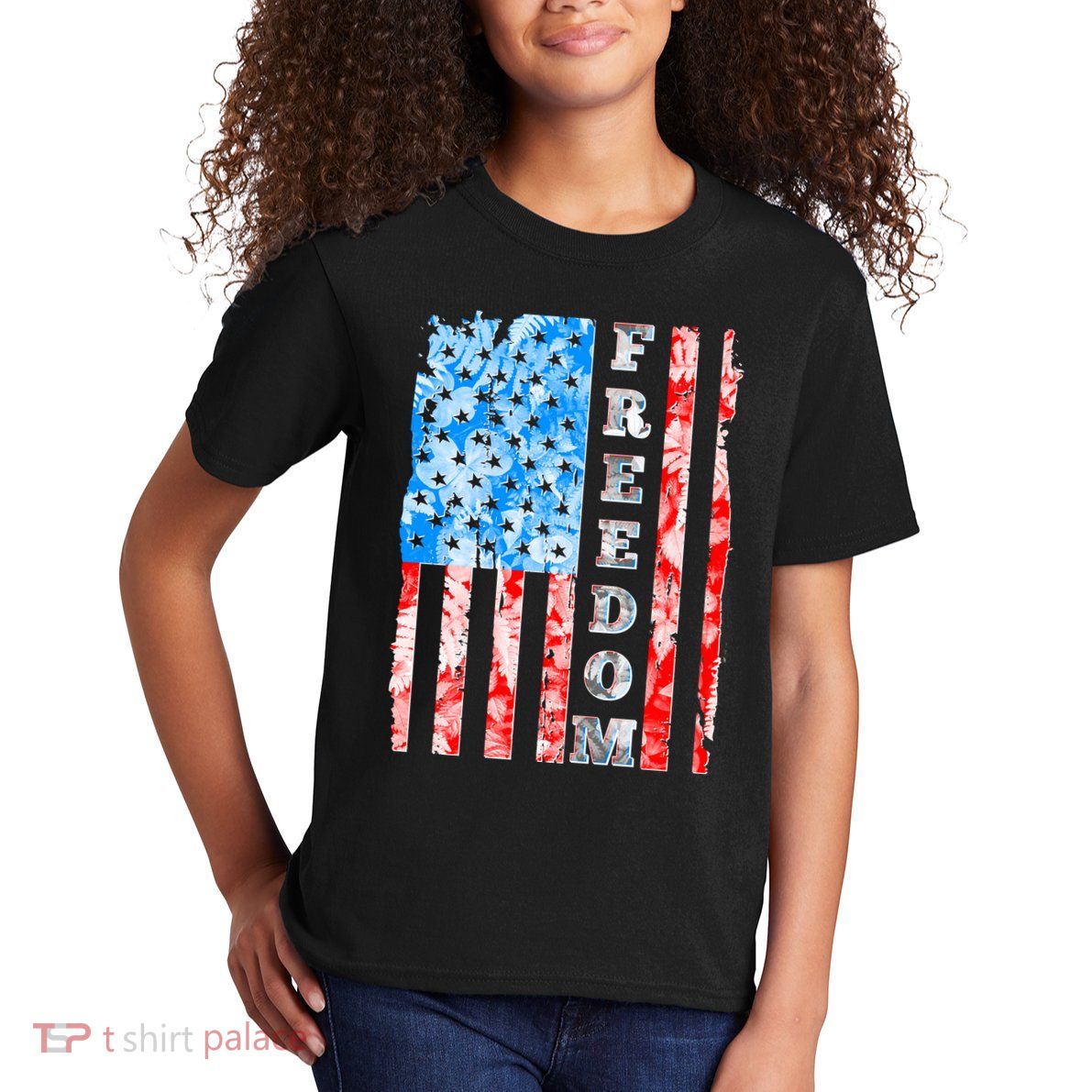 Freedom Nature USA Flag Kids T-Shirt