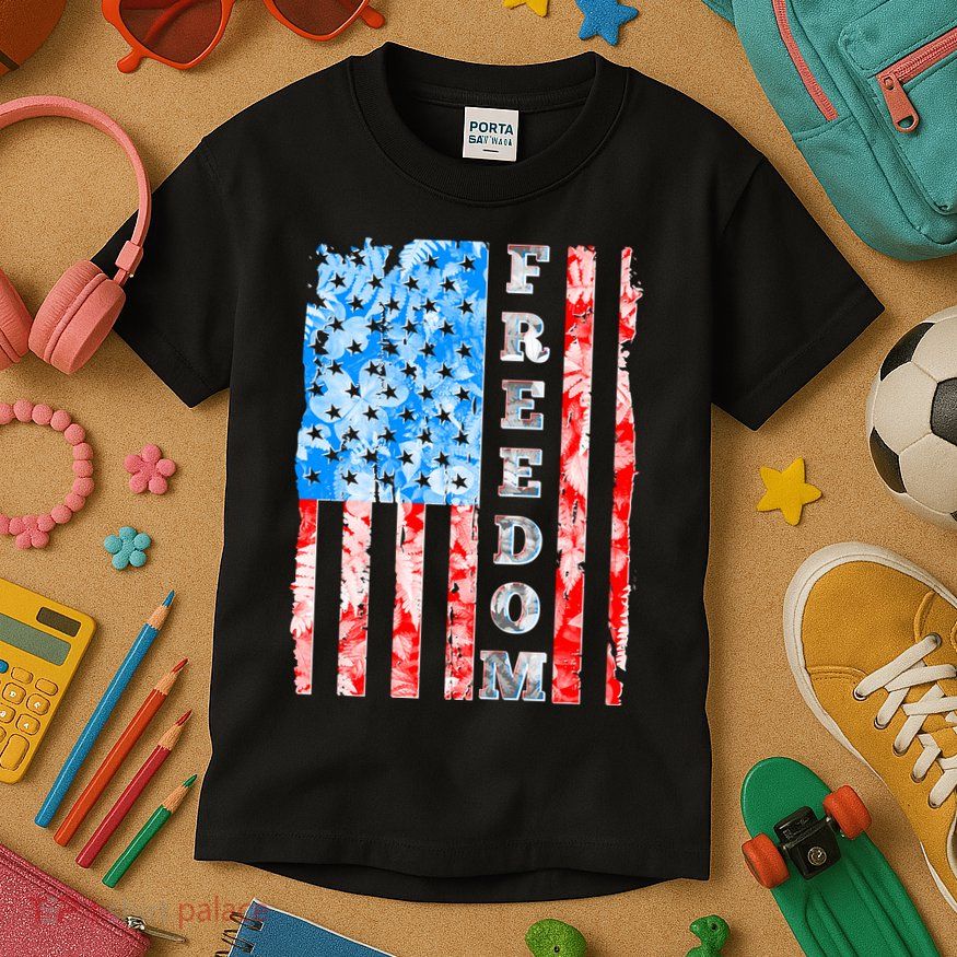 Freedom Nature USA Flag Kids T-Shirt