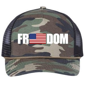 Freedom Simple Logo Retro Rope Trucker Hat Cap