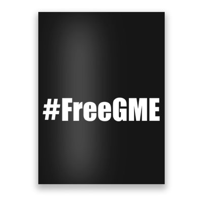 FreeGME Hashtag Stocks Gamestop Stock Market Poster