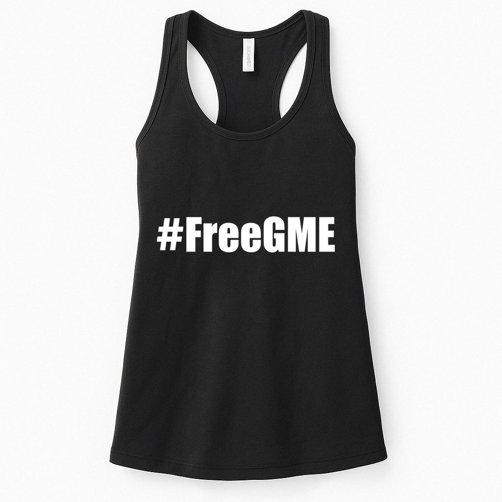 FreeGME Hashtag Stocks Gamestop Stock Market Womens Tank Top