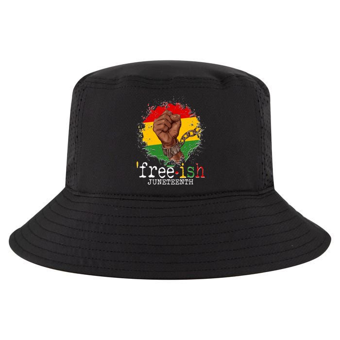 Freeish Juneteenth June 19 Fist Breaking Chains Cool Comfort Performance Bucket Hat
