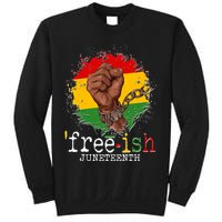 Freeish Juneteenth June 19 Fist Breaking Chains Sweatshirt