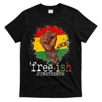 Freeish Juneteenth June 19 Fist Breaking Chains T-Shirt