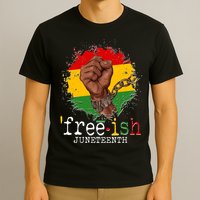 Freeish Juneteenth June 19 Fist Breaking Chains T-Shirt