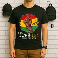 Freeish Juneteenth June 19 Fist Breaking Chains T-Shirt
