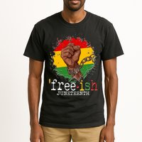 Freeish Juneteenth June 19 Fist Breaking Chains Tall T-Shirt