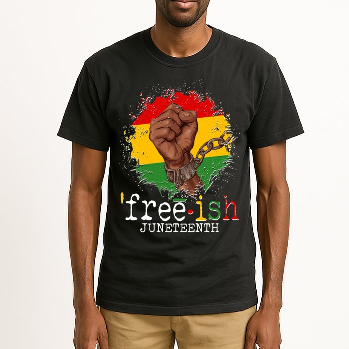 Freeish Juneteenth June 19 Fist Breaking Chains Tall T-Shirt